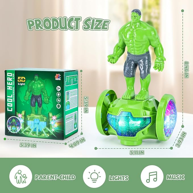 Toys for Boys Girls 1-3 Years Old,Kids Toys Car with Music and Lights,Interactive Electric Robot Toy Bump and Go Cars for Toddlers 3-5,Birthday Christmas Party Gifts for 1 2 3 4 Year Old Kids