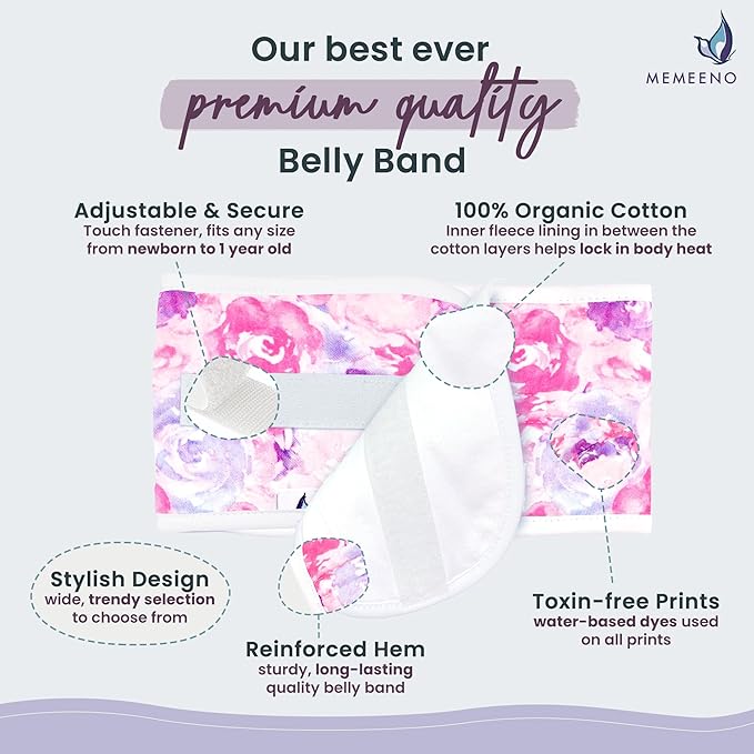 Colic & Gas Relief Baby Belly Band - Bouquet