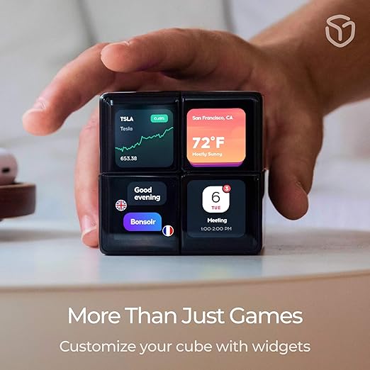 WOWCUBE Rubik's Edition - Handheld Game Console, 100+ Games and Apps for Teens and Adults (Ages 13+) - STEM Certified Mixed-Reality Entertainment System - 24 Screens Interactive Gaming Cube