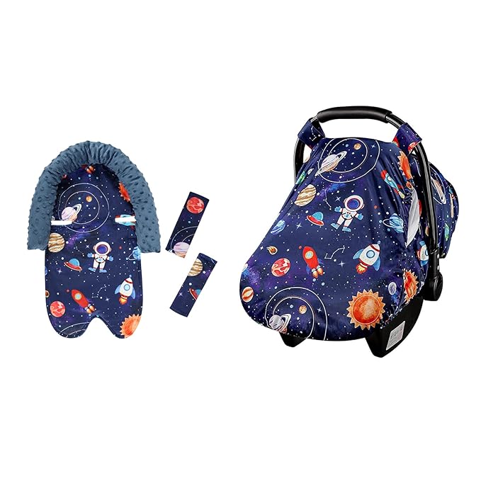Baby Head Support and Strap Cover for Car Seat, Car Seat Covers for Babies