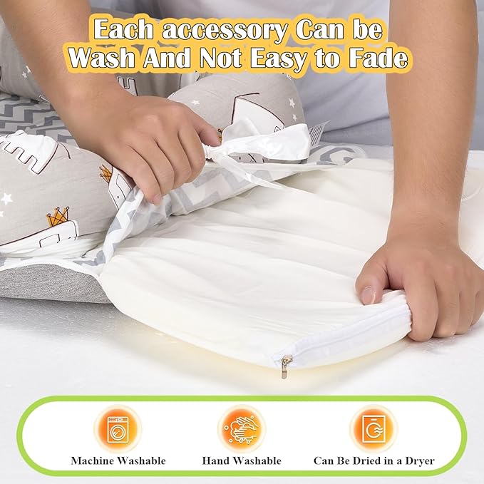 Baby Lounger for Newborn, Portable Infant Lounger for 0-24 Months Newborn, Home Travel Dual-Purpose Baby Nest (Elephant Grey)