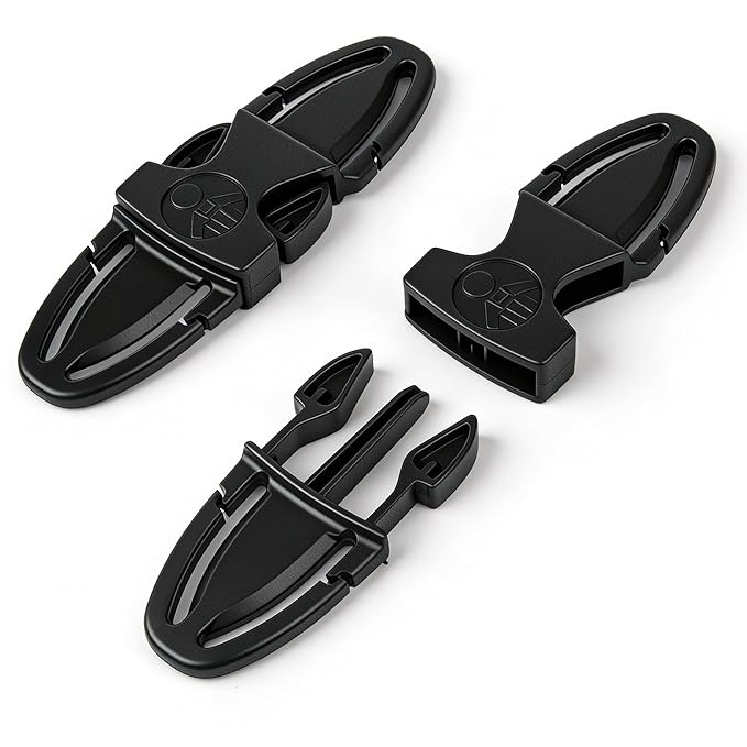Universal Child Seat Chest Harness Clip, Anti-Escape Seat Buckle Guard Clip Lock, Safety Buckle Lock Replacement for Kids Trend Adjustable Guard, for Stroller (1 Pcs, Black)