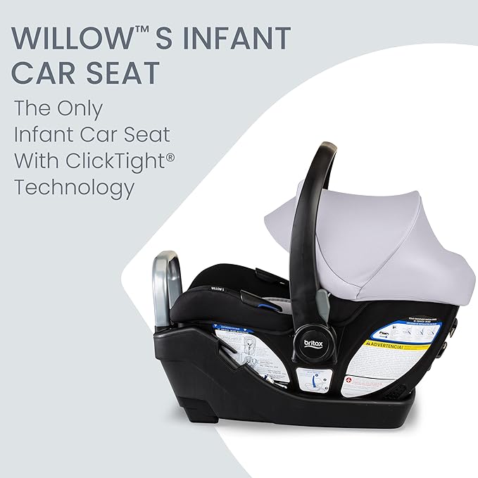 Britax Willow S Infant Car Seat with Alpine Base, ClickTight Technology, Rear Facing Car Seat & Alpine™ Infant Car Seat Base with ClickTight®