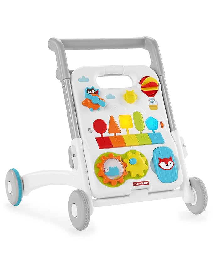 Skip Hop Explore & More 4-in-1 Walker & Crawl Toy, 3-Stage Developmental Learning, Follow-Me Bee