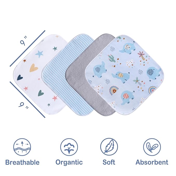 Viviland Baby Washcloths 24 Pack, Toddler Wash Cloths for Bath, Super Soft & Absorbent Bath Towel for Newborn and Infants, Baby Towels Care for Baby's Sensitive Skin