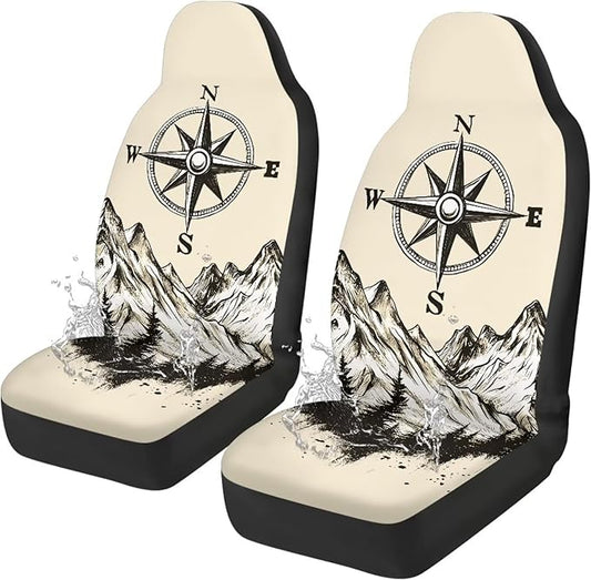 Peak Waterproof Car Seat Cover Anti-Slip Back Fabric Automobile Front Seat Covers Easy to Install All-Season Protection Universal Vehicle Accessories