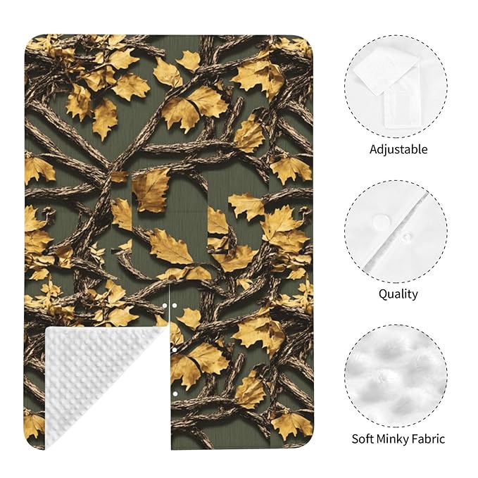 Camouflage Leave Baby Car Seat Canopy and Nursing Cover for Breastfeeding Multi-Use Cover Lightweight Infant Stretchy Carrier Carseat Winter Cover for Newborn Girls Boys