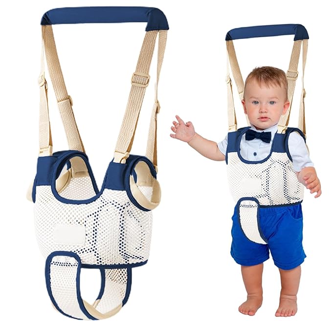 Generic Toddler Walking Harness - Toddler Walker Harness Belt Helper | Baby Learning to Walk Belt | Toddler Walking Harness Helper Assistant Protective Belt for Age 4-28 Month Toddler, Blue