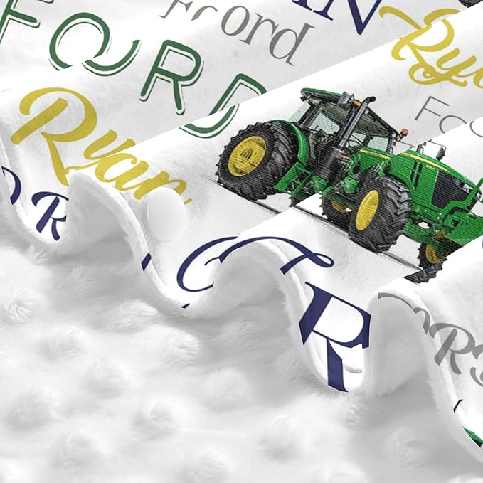 Personalized Car Seat Covers for Babies Custom Name Car Seat Canopy for Newborn Baby Boys Girls Mom Nursing Breastfeeding Covers Farm Tractor Minky Baby Carrier Covers with Peekaboo Opening