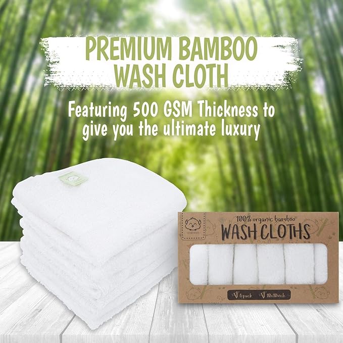 Baby Hair Brush & Bamboo Viscose Baby Washcloth Set for Newborn - Baby Bath Grooming Essential - Suitable for Delicate Newborn Scalp, Skin and Cradle Cap