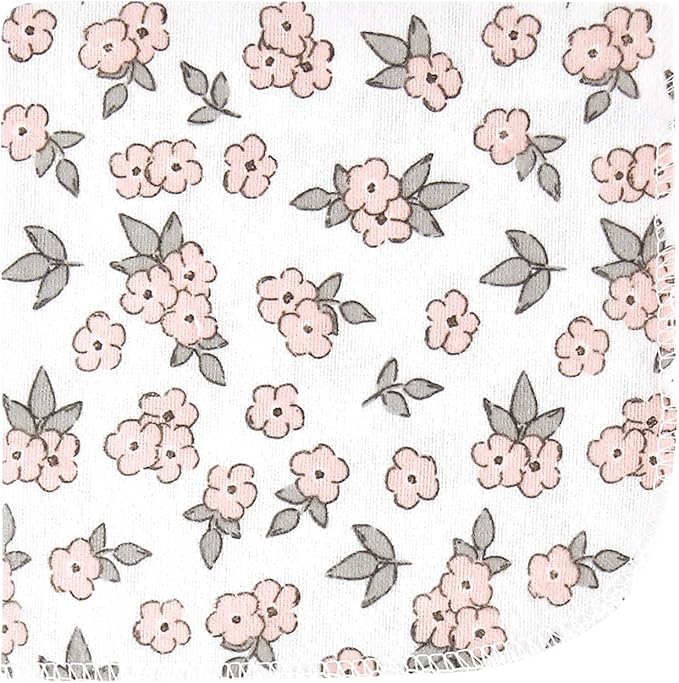 Hudson Baby Unisex Baby Flannel Cotton Washcloths 12-Pack, Wild Forest Pink, One Size