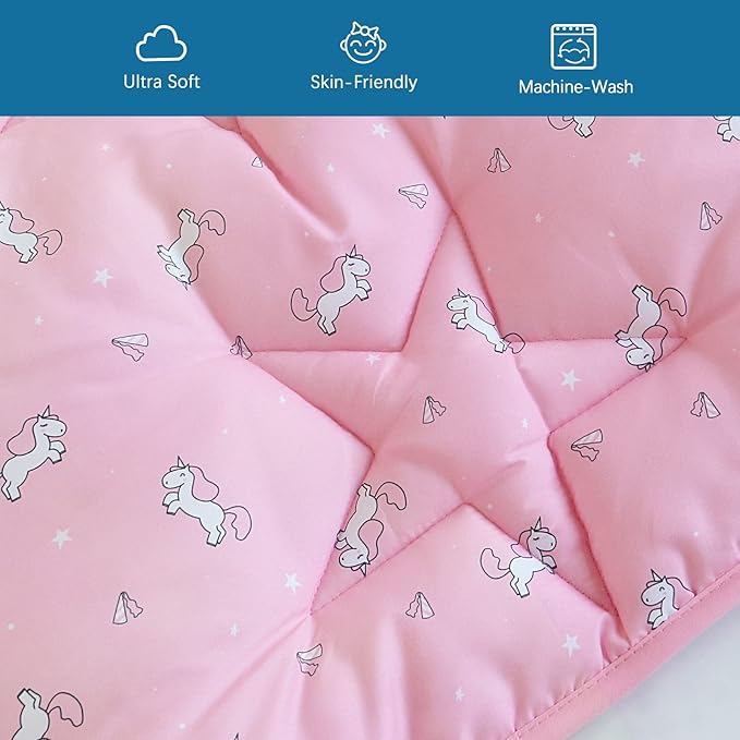 SPRINGSPIRIT Baby Play Mat, 47x47 Playmat for Playpen, Thicken Baby Mat for Floor, Non-Slip Washable Playmat for Babies, Toddlers, Pink