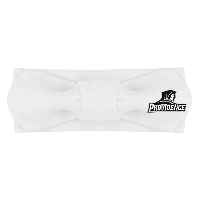 Creative Knitwear Providence Friars Infant Girls White Solid Hair Knot Headband Embroidered Logo - Size Newborn - 4T