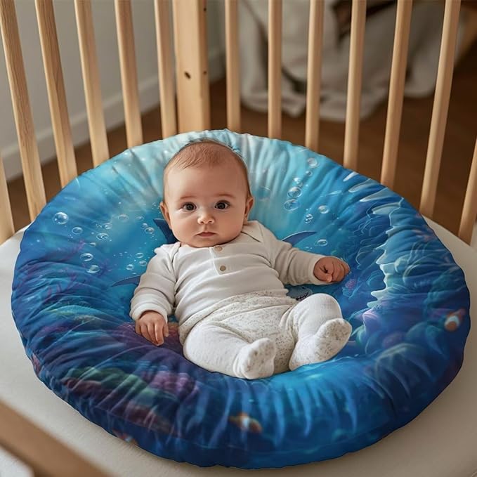 Newborn Lounger Cover, Reusable Newborn Lounger Cover Newborn Lounger Pillow Cover Comfortable Baby Lounger Slipcover Soft Infant Lounger Cover for Baby Boys Girls Shark
