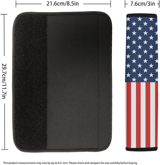 Seat Belt Cover Pad 2 Pack American Flag Auto Seat Belt Cover Seatbelt Shoulder Pad Carseat Straps Covers Shoulder Pads for Car Seats Straps Neck Protector