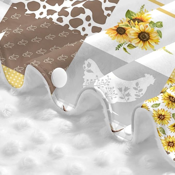 Personalized Baby Car Seat Canopy for Boys Girls, Custom Name, Sunflower Cow Pattern, Water Resistant, Polyester, Car Seat Cover