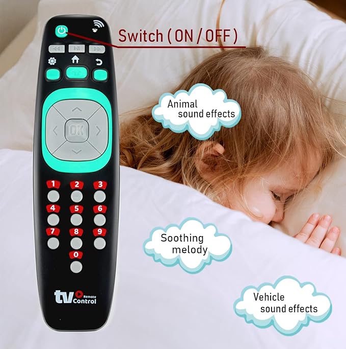 Baby Remote Control Toy, TV Remote Control Toy, Musical Toys with Lights and Sounds for Toddlers Babies 12 36 Months