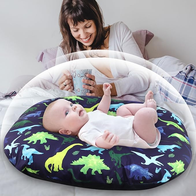 TANOFAR Newborn Lounger Cover, Baby Pillow Covers for Girls Boys, Removable Infant Lounger, Breathable, Comfortable, Dinosaurs