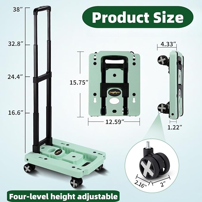 Car Seat Dolly for Airport Folding Car Seat Travel Cart for Airplane - Car Seat Roller with Wheel Cart Carrier with Straps Foldable Luggage Trolley Folding Hand Truck Dolly for Moving