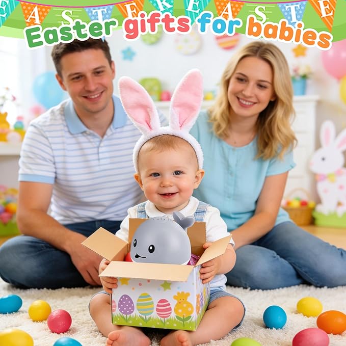 ANGGIKO Baby Bath Toys, Toddler Bath Toys for Kids Ages 1-3, Baby Easter Basket Stuffers, 1 2 3 Year Boy Girl Gifts Baby Toy 6-12-18 Months Light Up Whale Bath Toy Sprinkler Bathtub Pool Water Toy