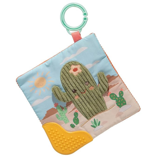 Mary Meyer Sweet Soothie Crinkle Teether Toy with Baby Paper and Squeaker, 6 x 6-Inches, Cactus