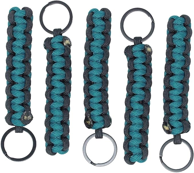 BubbasGarageTv - Large Heavy Duty Paracord Zipper Pulls (Teal)