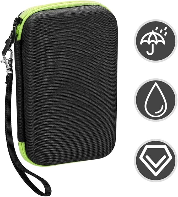EXCEART Storage Bag Eva Hard Case Shockproof Protective Carrying Case with Lanyard for Non-Contact 7.87X4.92X2.48 Inches
