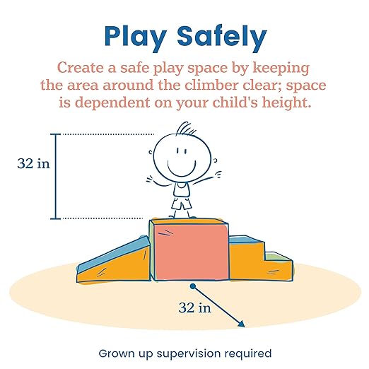 ECR4Kids SoftZone Pedestal Play Block Corner Climber, Beginner Playset, Contemporary