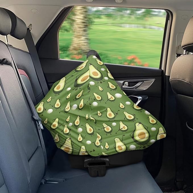 AFPANQZ Avocado Nursing Cover Breastfeeding Scarf Baby Car Seat Covers Infant Stroller Cover Carseat Canopy for Girls Boys Lightweight Breathable for Outdoor Walking Traveling