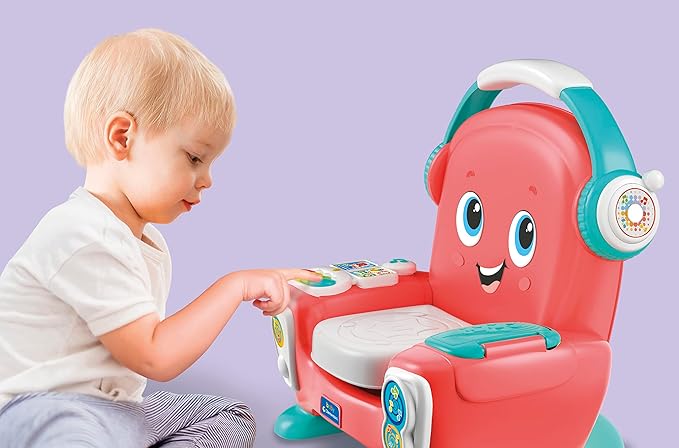 Clementoni - The Dance Chair, Educational Musical Chair to Learn First Knowledge; Children's Bilingual Musical Game Spanish and English, from 12 Months (61359)