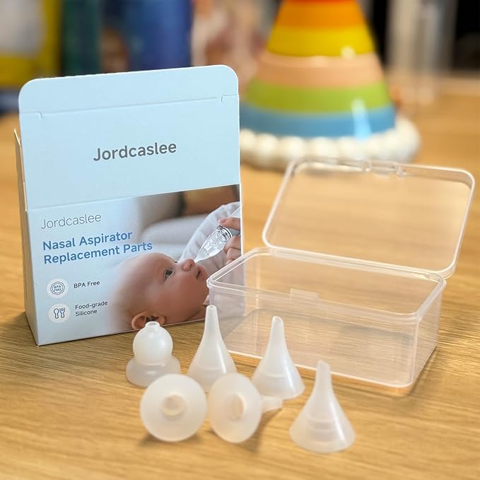 Nasal Aspirator Replacement Tips 6 Pcs, Food-Grade Silicone, Ultra-Soft Baby Nose Sucker Replacement Parts Compatible with GROWNSY, Watolt, LittleTora, HEYVALUE, Cocobela, X-Bosak
