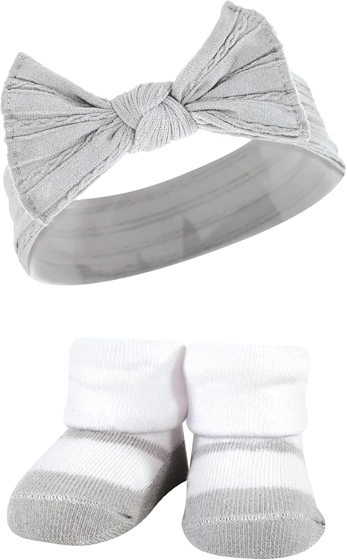 Hudson Baby Girl's Headband and Socks Giftset