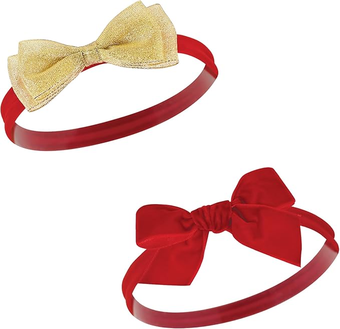 Hudson Baby Cotton and Synthetic Headbands, Size 0-24 Months