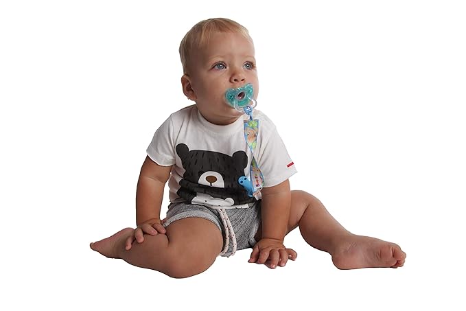 Sweetie Silicone Pacifier Refuser Soother 100% Silicone BPA Free 2 Count (Turquoise)