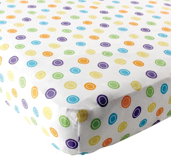Luvable Friends Unisex Baby Fitted Playard Sheet, Yellow Geometric, One Size