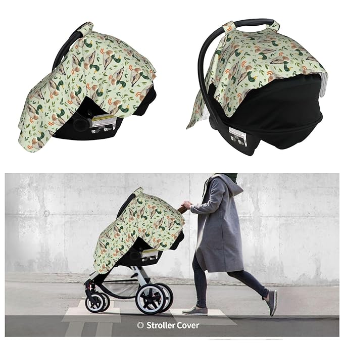 Cute Mallard Duck Baby Car Seat Canopy Nursing Cover for Newborn Car Seat Breastfeeding Covers Blanket Newborn Shower Gift