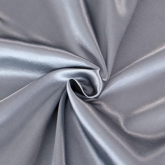 Satin Pack and Play Playard Sheet, Soft & Silky Mini Crib Mattress Sheets Cover (39"x27"x5") for Boys and Girls, Great for Baby Hair and Skin, Grey