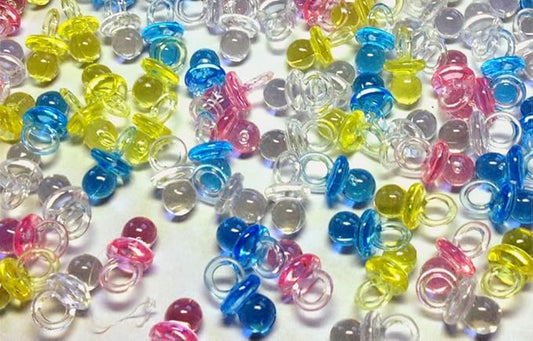 3/4" Mini Clear Pacifiers Baby Shower Game Party Decoration Favors 144pcs (Mix)