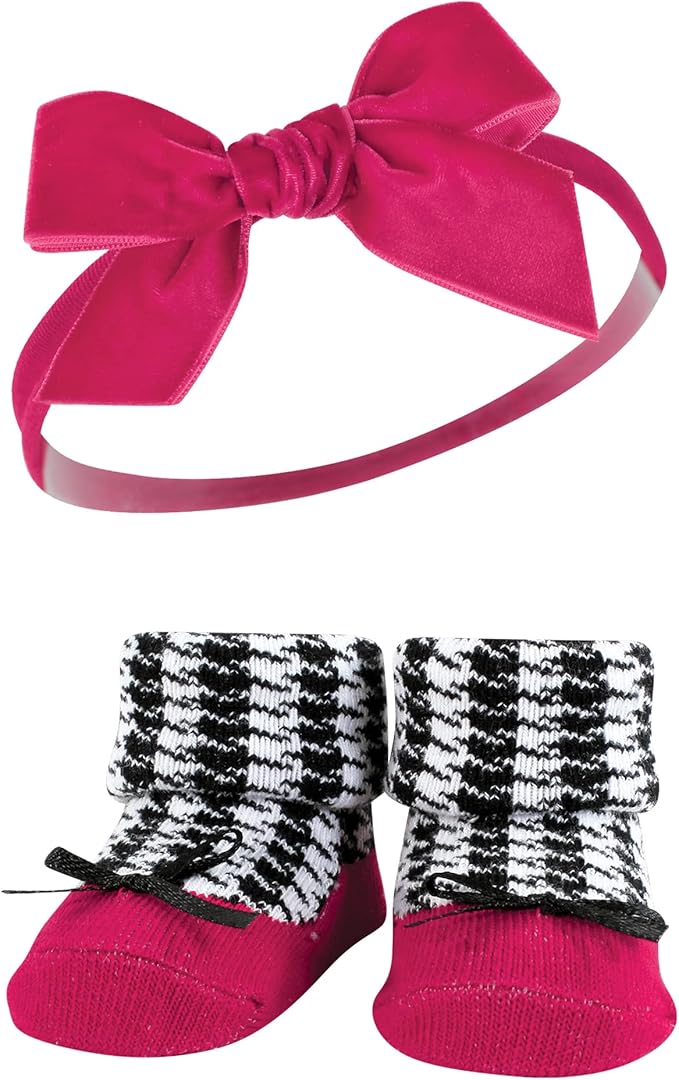 Hudson Baby Girl's Headband and Socks Giftset
