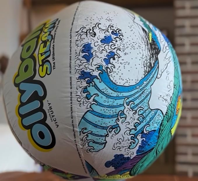 Ollyball STEM Indoor Play Ball for Kids – Color-Your-Own Inflatable Art Ball with Learning Activities, Lightweight & Durable for Indoor Fun, Ages 4–8