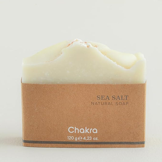 Chakra Sea Salt Bar Soap - Paraben & Additive Free Handmade Soap Bar for Face, Body and Hands, Gentle Cleansing for Daily Skin Care, 4.23 oz