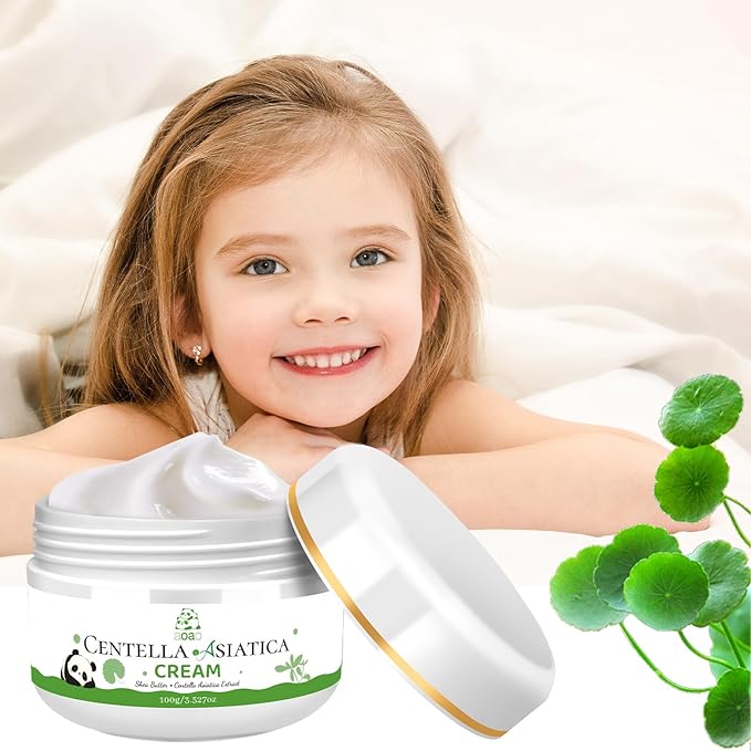 AOAO Avocado Kids Daily Moisturizer Cream, Gently Hydrates Dry, Sensitive Skin for Baby & Kids Face and Body, Natural Oat & Centella for Soothing Nourishing Care, 3.527oz (Centella)