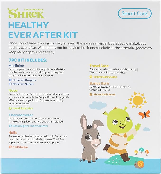 Smart Care Shrek Healthy Ever After Baby Healthcare Kit, Baby Newborn Essentials, Newborn Gifts, Baby Gift Set, 7PC