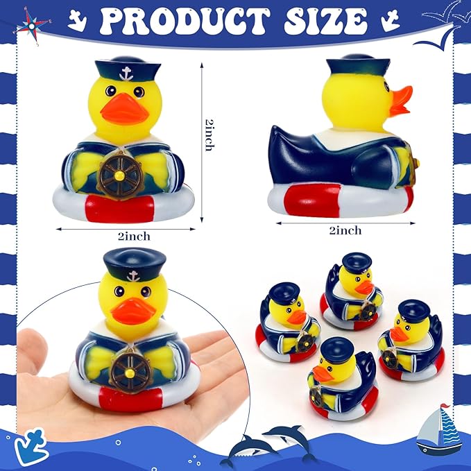 Jerify Cruise Ships Rubber Ducks 2 Inch Nautical Sailing Rubber Cruise Ship Ducks Bulk for Party Gift Bath Carnival Pool(24 Pcs)