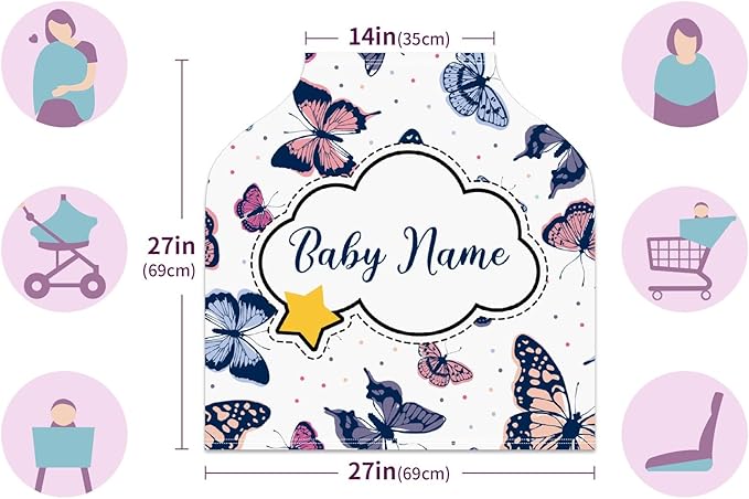 Baby Car Seat Stroller Cover Nursing Cover New Mom Breastfeeding Scarf Soft Stretchy Infant Carrier Cover Car Canopy Coverage