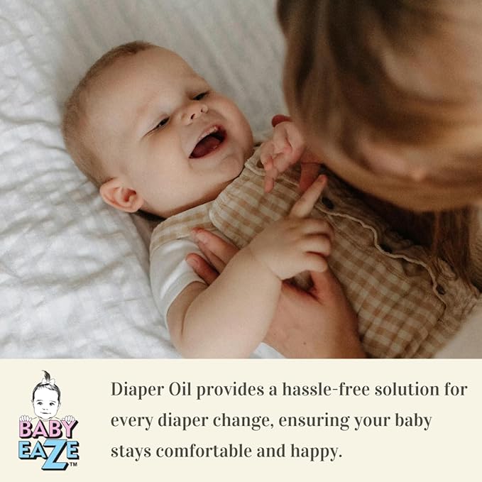 Organic Baby Diaper Oil - Gentle, Mess-Free Alternative to Rash Creams & Sprays, Hands-Free Use, Natural Coconut