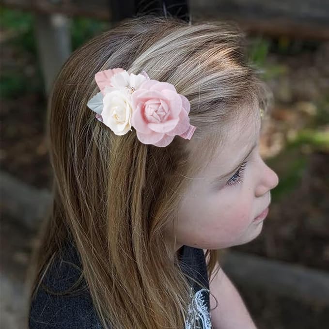 Flower Hair Clip BFNAAgirl Baby Girl Hair Bows Hair Accessories Alligator Clips for Infants Toddlers Gift (one size, flower8059)