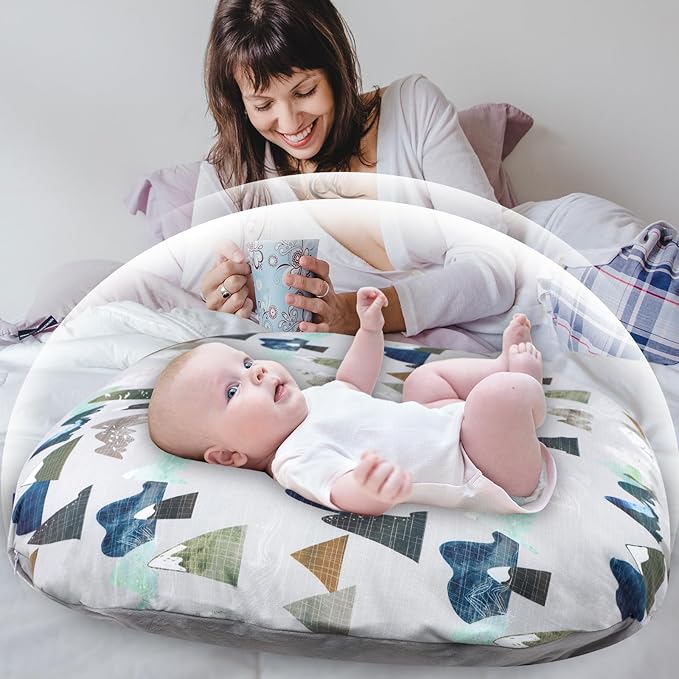 TANOFAR Newborn Lounger Cover, Baby Lounger Pillow Covers for Girls Boys, Removable Cover for Infant Lounger Pillow Cover, Breathable & Comfortable, Mountains