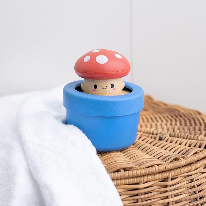 Tiger Tribe Bath Pop-Up Mushroom: Water-Activated Peek-A-Boo Toy for Kids, Eco-Friendly, Sensory Play, Bioplastic, Ages 0-4