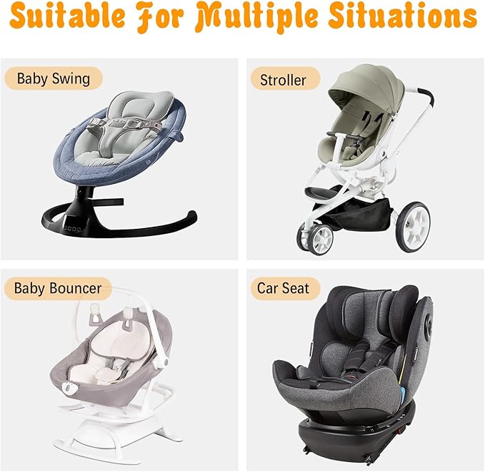 KAKIBLIN Infant Car Seat Insert, Carseat Insert Support for Newborn, Infant Car Seat Cushion Head Support for Baby Girls Boys,3D Air Mesh Baby CarSeat Cushion for CarSeats, Bouncer, Strollers, Swing